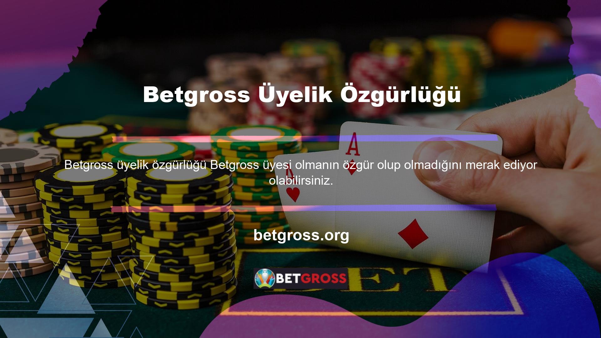 Betgross bahis sitesine ücretsiz katılabilirsiniz